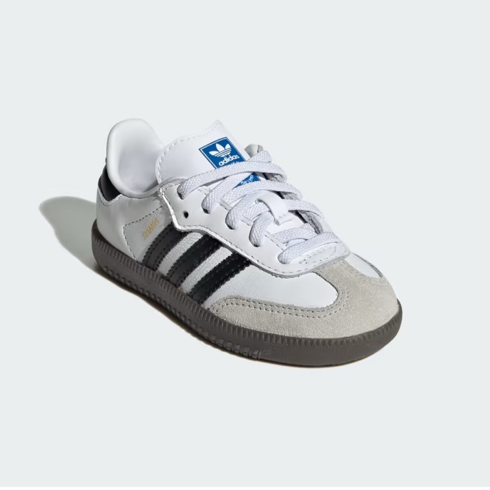 Adidas Kids' Samba White and Black Sneakers